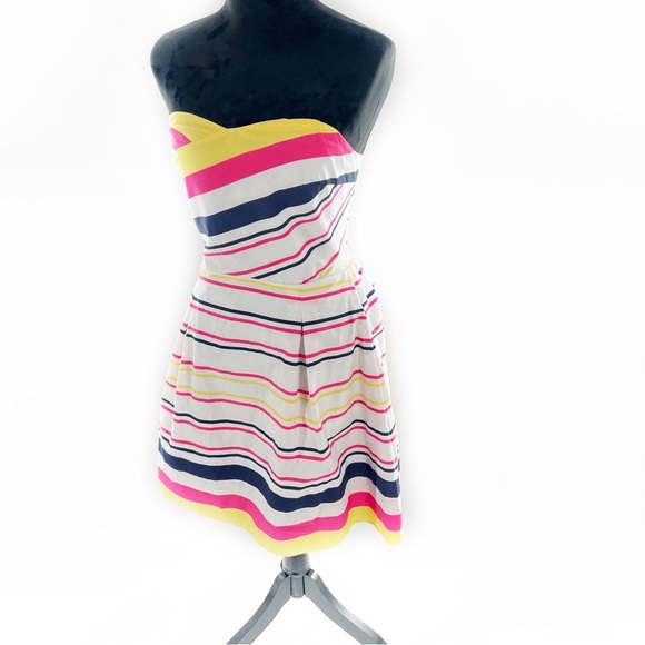 Lilly Pulitzer Felicity Dress Resort White Lady Like Stripe Size 10 - Picture 16 of 16